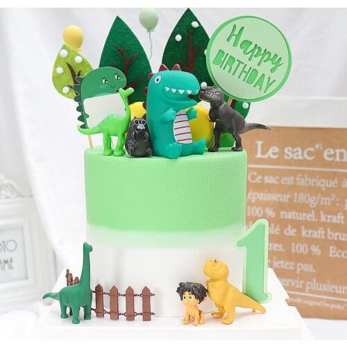 Dinosaur Cake Toppers Jungle Safari Birthday Party Cake Decor Jurassic World Dino Cake Decor Happy Birthday Party Decor Kids Boy