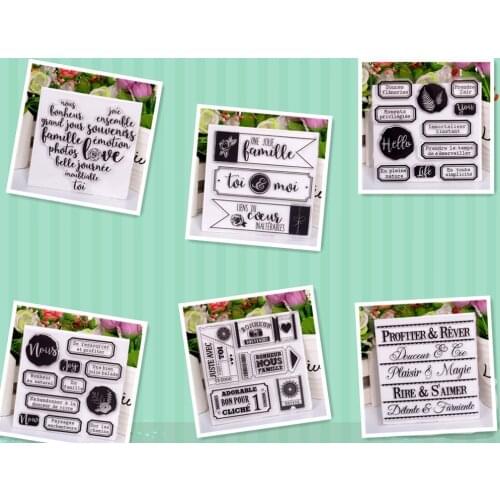 French small Transparent Silicone Clear Rubber Stamp Sheet Cling Scrapbooking DIY Cute Pattern Photo Album PaperCard Decor