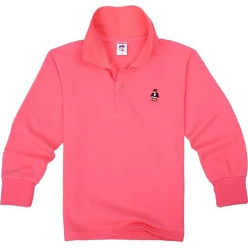 Top quality kids polo shirts white red yellow blue t shirt baby toddler big boy long sleeve 4 5 6 7 8 9 10 11 12 years