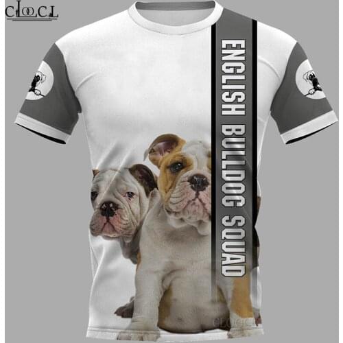 CLOOCL 2021 Newest Bulldog 3D Printed Men Women T Shirt Harajuku Summer Short Sleeve Casual Unisex Tops Drop Shipping