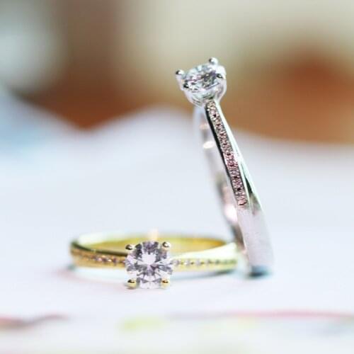 Diamond Rings for Women 925 Silver 2021 Gemstone Jewlery Organiser Wedding Rings Couples Resizable Yellow Gold Jewelry Luxury