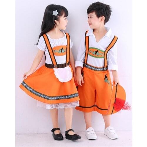 Halloween Bavarian Carnival Party Festival family Parent-child Cospaly Dress Germany Oktoberfest Beer Suspender Costume