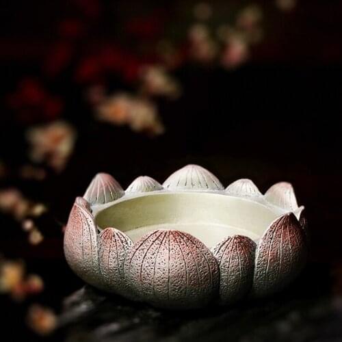 Beautiful lotus flower shape resin ashtray Classical Chinese lotus petals ashtray Exquisite home furnishings