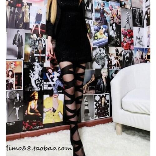 Hot Sexy Women Lace Top Stay Up Thigh-Highs Stockings Nylons Spendex Creative Skeleton Bone Hosiery Pantyhose Bowknot Tights