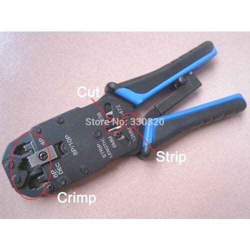 LT-200AR Rj45 Rj11 Rj12 Wire Lan Network Cable Crimper Crimp Pc Network Tool Stripper 10p/8p/6p/4p