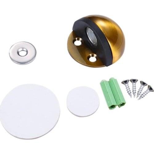 Magnetic Nail-free Floor Mounted Door Stopper Stainless Steel Non Punching Stick