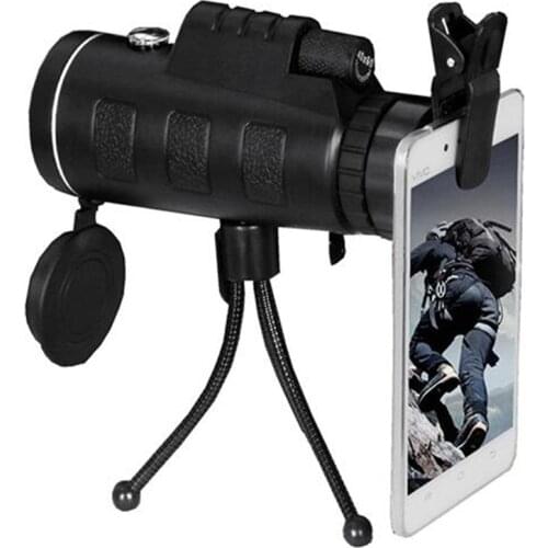 40x60 Monocular Telescope HD Dual Focus Optical Zoom Monocular Telescope Tripod/Phone Adapter Clip Outdoor Camping Hunting Kits