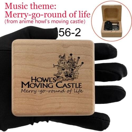 Merry go round of life Music Box Anime Song Howls moving castle custom Wooden Clockwork Mechanism Valentines Day Gift Toys
