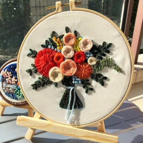 Landscape Painting Embroidery Materials Package DIY Handcrafts Cross Stitch Kits Embroidery Flower Needlework Set