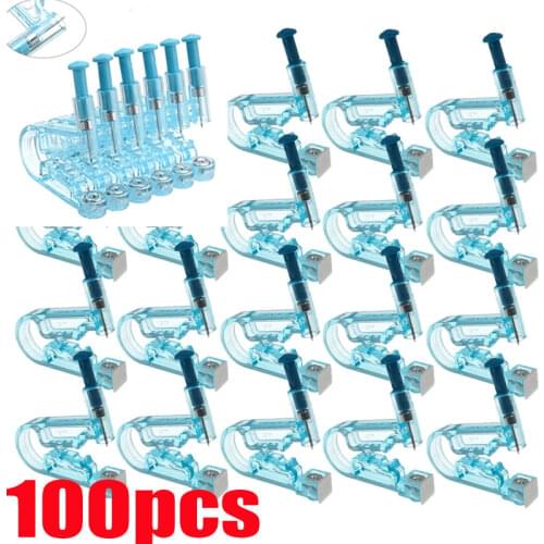 100Pcs/Lot Disposable Painless Ear Piercing Healthy Sterile Puncture Tool Without Inflammation for Earrings Ear Piercing Gun