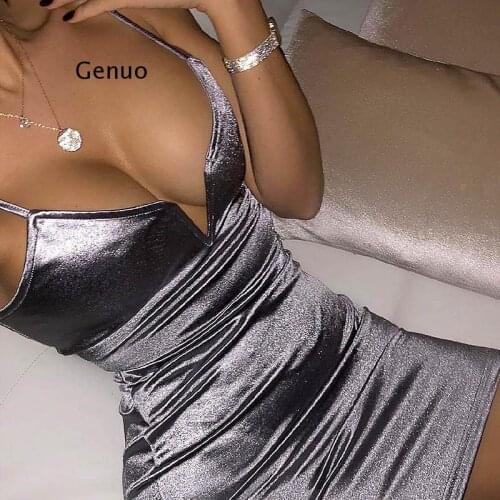 Fashion Ladies Women Sleeveless Solid Color Deep V Neck Slim Skinny Evening Party Club Red/black Sexy Elegant Mini Sling Dress