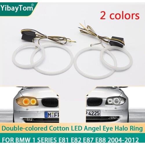Excellent SMD Cotton Light Switchback LED Angel Eye Halo Ring DRL Kit For BMW 1 Series E81 E82 E87 E88 2004-2012 XENON HEADLIGHT
