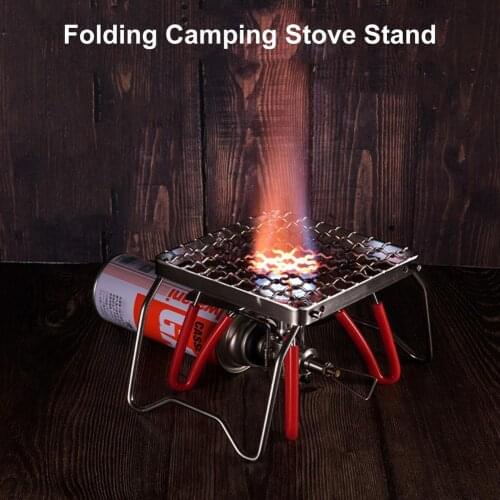 Portable Barbecue Grill Folding Camping Stove Stand Outdoor Charcoal Burner Stand Picnic Baking Tray Pot Rack BBQ Tool Accessory