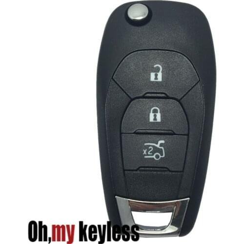 Best quality entry keyless remote key for chevrolet cruze flip key shell replacement key case 3 button fob