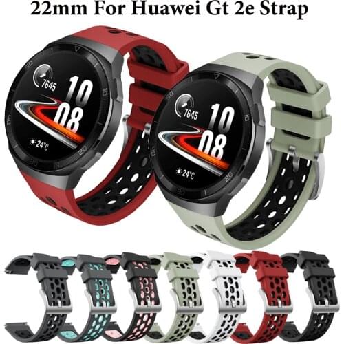 22mm bracelet Watchband strap For huawei watch gt 2e Sport silicone wristband For Huawei gt2e smart watches strap belt