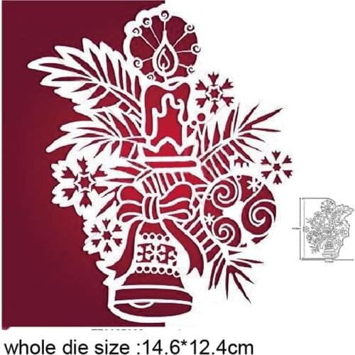 Christmas Decorative border edge flowers bell Metal Cutting Dies Stencil Scrapbooking DIY Album Stamp Paper Card Embossing