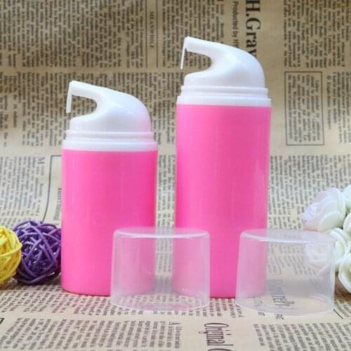 Rose Red 50ml 80ml Airless Vacuum Pump Lotion Bottles Empty Cosmetic Containers Make up DTY Tools 100pcs/lot DHL Free Shipping