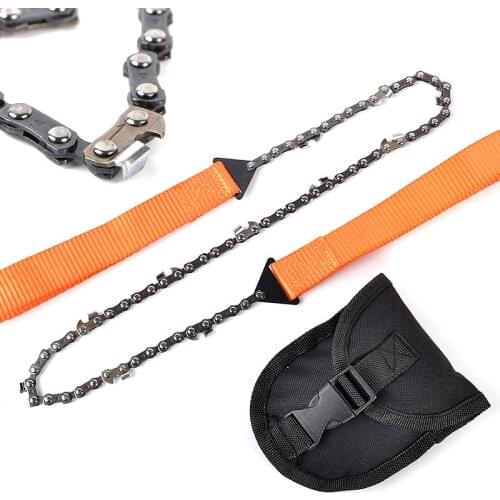 ZK30 Portable Handheld Survival Chain Saw Emergency Chainsaw with Bag Outdoor Camping Hiking Handsaw Wood Cutting Tool Dropship