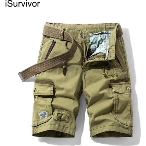 ISurvivor 2021 Shorts mens five-point pants loose trend Hong Kong style solid color casual wild beach pants