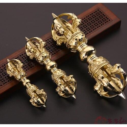 Tibetan Buddhist instruments/five arms diamond tantric instruments Brass pure hand anti Devil pestle /gifts for Guru