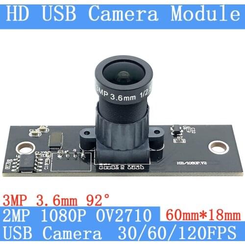 PU`Aimetis 3MP 3.6mm Surveillance Webcam HD 2MP OV2710 1920*1080P 120FPS OTG UVC USB camera module for Android Linux Windows