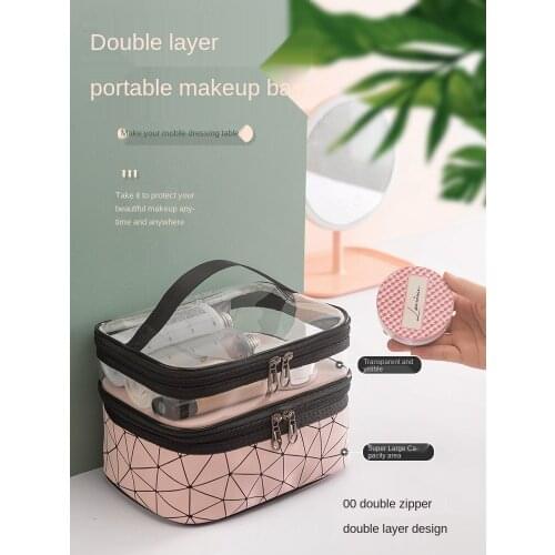 Cosmetic Bag Womens Portable Travel Large Capacity Super Hot Skin Care Brush Storage Box Oversized Wash Bag