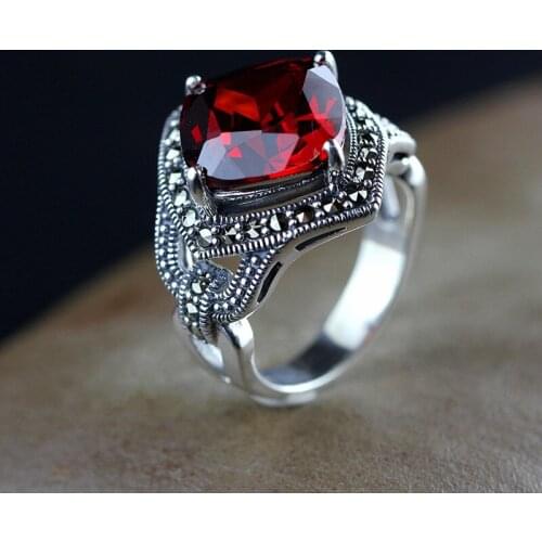 S925 sterling silver jewelry new female, exquisite pure hand Thai silver ring
