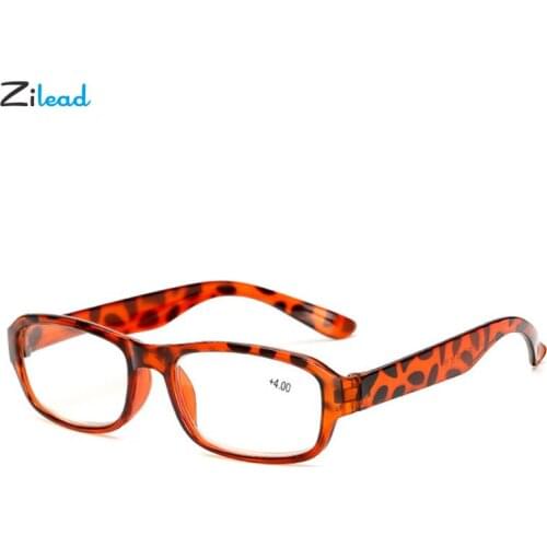 Zilead Diopters+1+1.5+2+2.5+3+3.5+4 Retro Small Reading Glasses Fashion Square Men Women Presbyopia Optical Eyeglasses Gafas