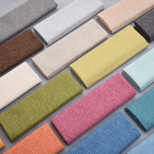 100cm*148cm/Piece,Thickened Solid Color Slub Linen Fabric,Sofa Table Cloth,Bag Curtain,Home Decoration Fabric, Hand DIY Material