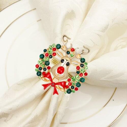 12PCS new Christmas napkin ring series Christmas desktop decoration decoration supplies