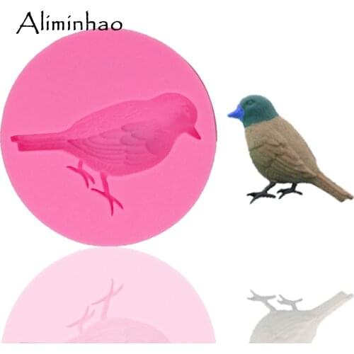 B1295 Bird DIY Sugarcraft fondant silicone mold cake decorating tools chocolate gumpaste mould Cupcake dessert bakeware