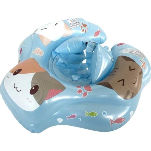 Anti-Rollover Baby Inflatable Swimming Circle Double Raft Float Swimming Ring for Kids Pool Bathing buoy Accessories for Infants