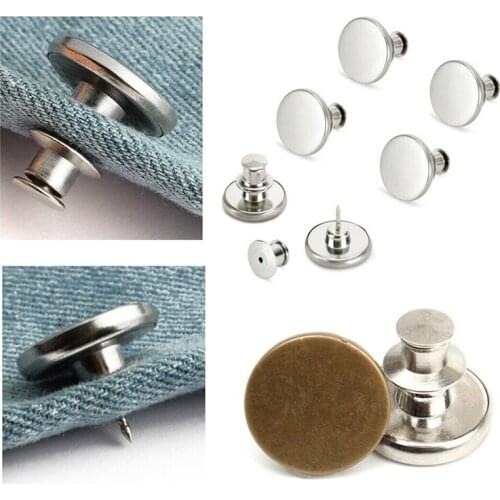 10pcs 17mm Jean Buttons Retro Zin Alloy Pants Jeans Buttons No Sew Detachable DIY Repair Decor Replacement Buttons Accessories
