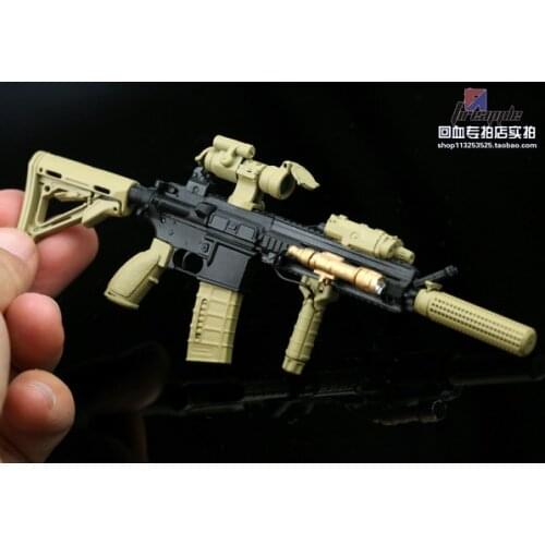 KNL HOBBY Action Figure 1/6 scale model 1/6 Soldier Sand Color HK416 M4 Gun Muffler Accessories VH minitimetoys Spot
