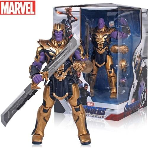 NEW 8 Inch Marvel Figma Thanos Action Figure Armor Armor Infinite Gloves Genuine Avengers 4 Doll Modle Toy for youth Gift