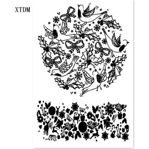 Hot selling christmas wreath transparent clear stamp / silicone seal roller stamp DIY scrapbook album / card productionEaster