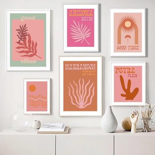 Petra Good Vibes Marrakech Plant Abstract Wall Art Canvas Painting Nordic Posters And Prints Wall Pictures For Living Room Decor