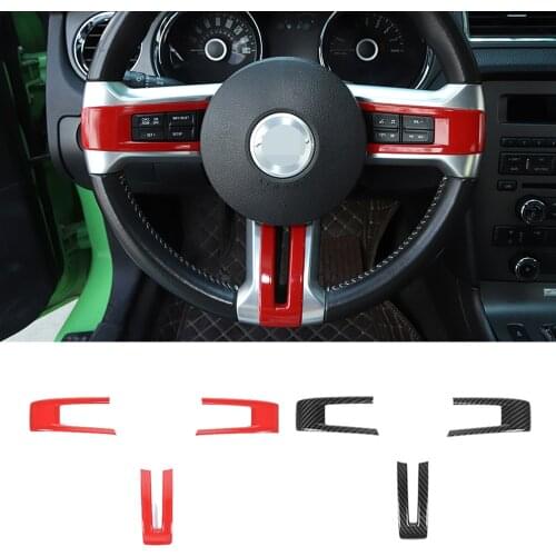 ABS Steering Wheel Button Cover Decoration Trim Fit For Ford Mustang 2009-2013 Interior Car Accessories