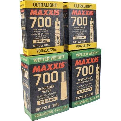 MAXXIS Inner Tube 700C 700*18/25C 23/32C 35/45C Lightweight Durable Racing Tube Presta Valve Removable Valve Core Butyl Rubber