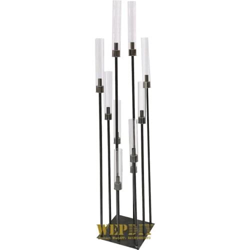 New Wedding Road Guide Props Electroplating Black Festival High Candlestick Desktop Ornaments Hotel Supplies Decorations