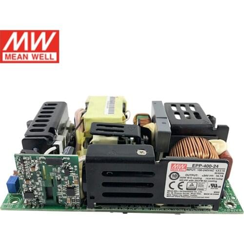 MEAN WELL EPP-400-24 400W 24V Industrial Open Frame Power Supply 110V/220VAC to 24V DC 16.7A green PCB power unit PSU with PFC