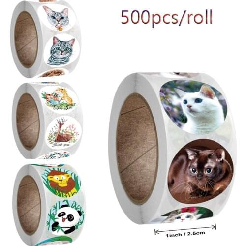 Qiduo 500pcs teacher reward sticker Animals cartoon Stickers for kids classic toys sticker school Various styles designs pattern