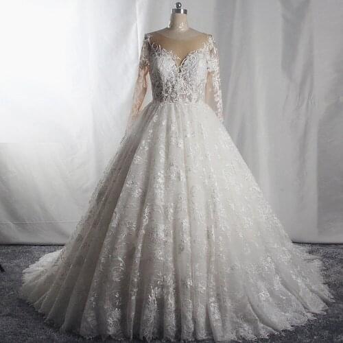 RSW1691 Long Sleeves Lace Wedding Gowns For Bride 2020