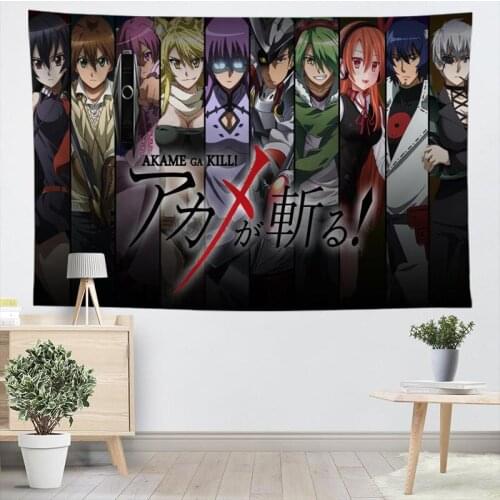 Custom Akame Ga KILL! Wall Tapestry Home Decorations Wall Hanging Forest Tapestries For Bedroom 130x150CM,100x150CM,140x250CM