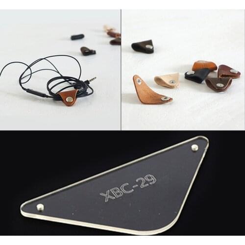 DIY Leather Headphone Cable Acrylic Template Stencil Leather Craft Pattern for Beginners 93*44mm