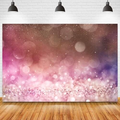 Silver Pink Glitter Bokeh Backdrop For Birthday Party Photography Shiny Polka Dots Girl Baby Photo Studio Photocall Backgrounds