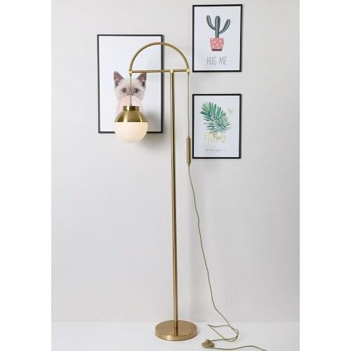 Nordic lamps postmodern minimalist living room bedroom villa bedside model room American creative fishing floor lamp