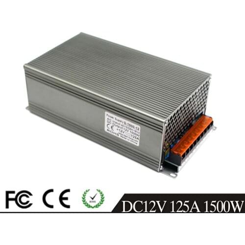 Universal 12V 125A 1500W Switching Switch Power Supply Transformer 110v 220v AC To Dc12V for LED Strip Light Lighting AC-DC SMPS