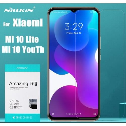 SFor Xiaomi Mi 10 Mi10 Lite Glass Nillkin Amazing 9H 0.3MM / H+Pro 0.2MM 2.5D Screen Protector Glass for Xiaomi Mi 10 Youth 5G