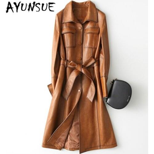 Real Leather Jacket Women Sheepskin Genuine Leather Jacket Vintage Slim Women Windbreaker Spring Veste Femme KQN28214 YY1558